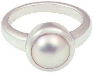 GALAXY ASTRO Stone Pearl Silver Plated Ring