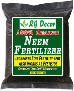 RGDECOR 3 Kg 100% Natural Neem Cake Fertilizer - Natural Pestiside Manure