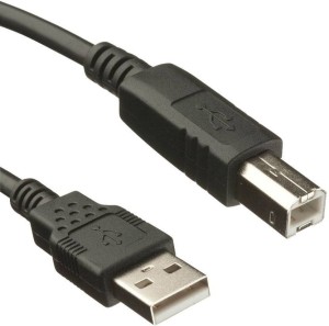 Meotion Reversible USB 2.0 2 A 1.5 m USB 2.0 High Speed Printer Scanner Cable Compatible with HP, Canon, Brother etc