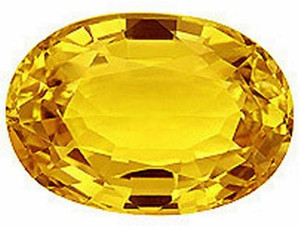 Raviour Lifestyle Yellow sapphire 5.25 ratti gemstone Sapphire Stone