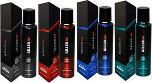 KILLER Wave, Storm, Cyclone, Ocean (150ml Each) Deodorant Spray  -  For Men & Women