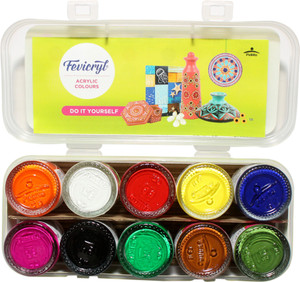 Fevicryl Acrylic Colours Blue Pack of 10 - Image 6