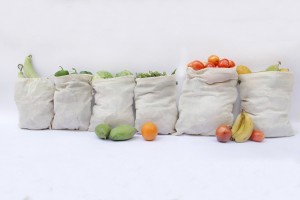 Clean Planet Eco Veggie Natural Combo Set of 6 Pack of 6 Grocery Bags