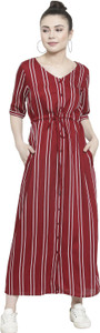 Color Cocktail Women Maxi Maroon Full Length Dress