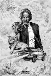 Keanu_Reeves_Dog Paper Art Wall Poster Without Frame (12x18 Inch) Paper ...
