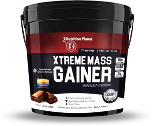 Nutrition Planet Xtreme Mass Gainer With Added DigeZyme, Chocolate, 5 kg Weight Gainers/Mass Gainers