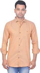 La Milano Men Checkered Casual Beige Shirt
