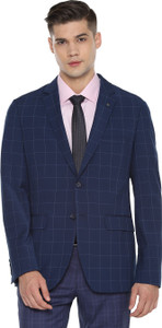 LOUIS PHILIPPE Checkered Single Breasted Formal Men Blazer