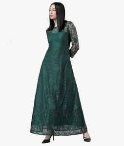 Tokyo Talkies Women Maxi Green Midi/Calf Length Dress
