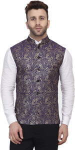 JIHUZUR Sleeveless Printed Men Jacket