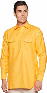 Pintrest Men Solid Pathani Kurta