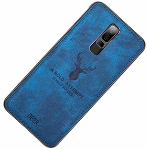 MOBILOVE Back Cover for Oppo F11 Pro | Deer Pattern Cloth Texture Leather Finish Soft Fabric Case Hybrid Protective