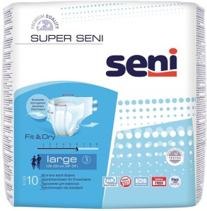 Seni SUPER BREATHABLE ADULT DIAPERS LARGE Adult Diapers - L