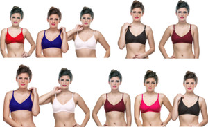 Wonkey by Pack of 10 Bra Lori Women T-Shirt Non Padded Bra