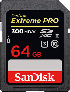 SanDisk SDSDXPK-064G-GN4IN Extreme Pro 64 GB SDXC Class 10 300 Mbps Memory Card Compatible with Camera, Tablet, Mobile