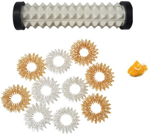 ACM 216 2000 mat Acupressure Tools Kit Combo with Power Massager Metal Sujok Ring Massager
