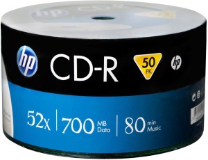 HP CD Recordable CD-R 700MB 50 Pack Wrap 700 MB