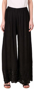 TNQ Regular Fit Women Black Trousers