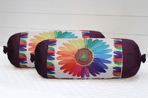 KUBER INDUSTRIES Floral Bolsters Cover