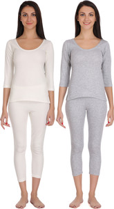 Selfcare New Combination Of Colours Women Top - Pyjama Set Thermal