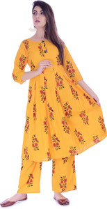 KPF Women Block Print A-line Kurta