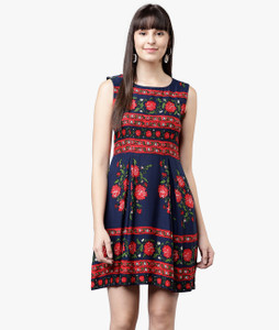 Tokyo Talkies Women Pleated Multicolor Above Knee/Mid Thigh Length Dress
