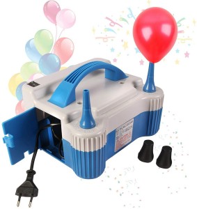 ENJOY Electric Balloon Pump (Blue and White) Refillable Balloon Helium Tank
