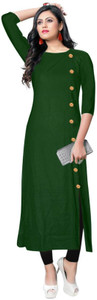 VISVA DESIGNER Women Solid Straight Kurta