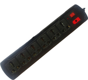 UNI 6 Socket Extension cord 6AMP 3Mtr long Wire With Fuse Safety 6  Socket Extension Boards