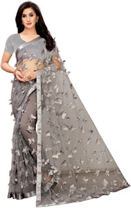 Julee Applique Bollywood Net Saree