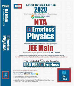 NTA Errorless Physics For JEE MAIN Latest 2020 Edition As Per Examination By NTA (Set Of 2 Volumes) By Universal Book Depot 1960(Exclusive Covrage Of Question Based On NCERT BOOKS)(ENGLISH,PAPERBACK)