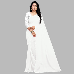 Sidhidata Dyed, Solid/Plain Daily Wear Georgette Saree