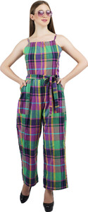 Dhong Checkered Women Jumpsuit