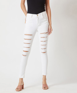 Miss Chase Skinny Women White Jeans