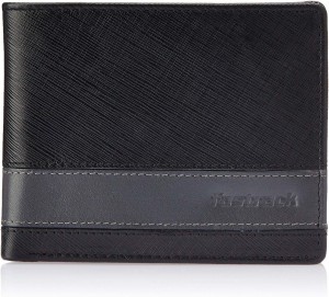 Fastrack Men Black, Grey Genuine Leather Wallet