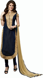 Blissta Chanderi Embroidered Salwar Suit Material