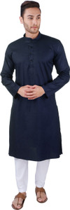 Rajubhai Hargovindas Men Solid Straight Kurta