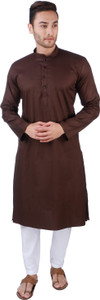 Rajubhai Hargovindas Men Solid Straight Kurta