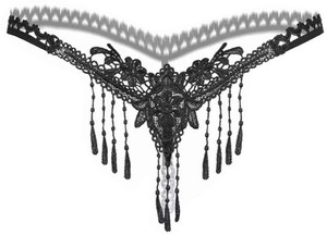Secret Wear Women Thong Black Panty