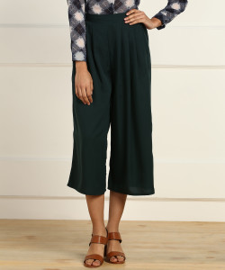 PROVOGUE Flared Women Green Trousers