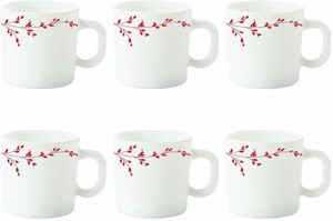 Larah by Borosil Vintage Tea/Coffees, Bone-Ash Free, Crockery Set Opalware Coffee Mug