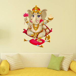 Aquire 50 Shree Ganesha Design For Diwali And Temple Decoration Vinyl Self Adhesive Sticker