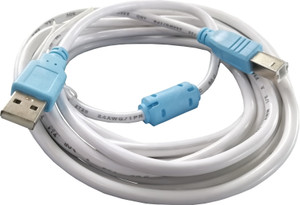 LipiWorld Reversible USB 2.0 2 A 5 m Printer Cable 2.0 USB Cable A Male to B Male Printer Cable (5m)