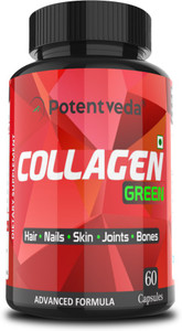 Potentveda Vegetarian Collagen support Formula 60 capsules Supplement