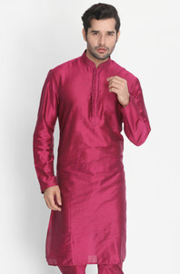 VASTRAMAY Men Solid Straight Kurta