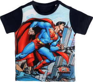Superman Boys Printed Polycotton Regular T Shirt