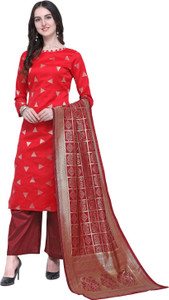 Fabland Jacquard Printed Kurta & Palazzo Material