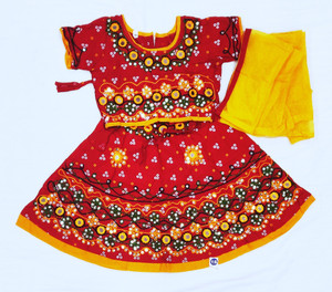 ANNA'S Girls Lehenga Choli Ethnic Wear Embroidered Lehenga Choli