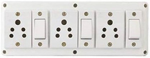 Buyistic 3 Switches, 3 Sockets & 3 Meter Wire 3  Socket Extension Boards