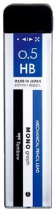 Tombow Mechanical Pencil Lead - HB 0.5 mm - 40 leads tube- MONO - Lead Pencil